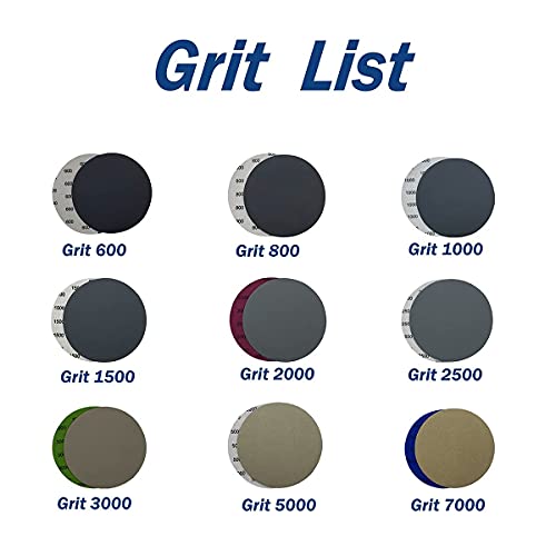 AutKerige Lixa Úmida e Seca de Grão 2500, 25 Discos de Lixa de 6