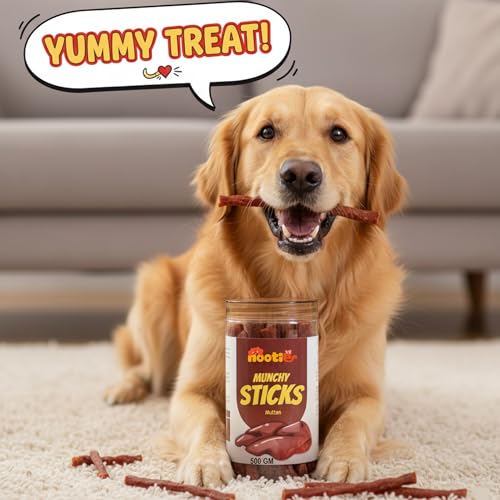 Image of Nootie Munchy Sticks for All Stages Dogs, Perfect for Traning & Treating l Long Lasting Chew Pack of 1 (Mutton)