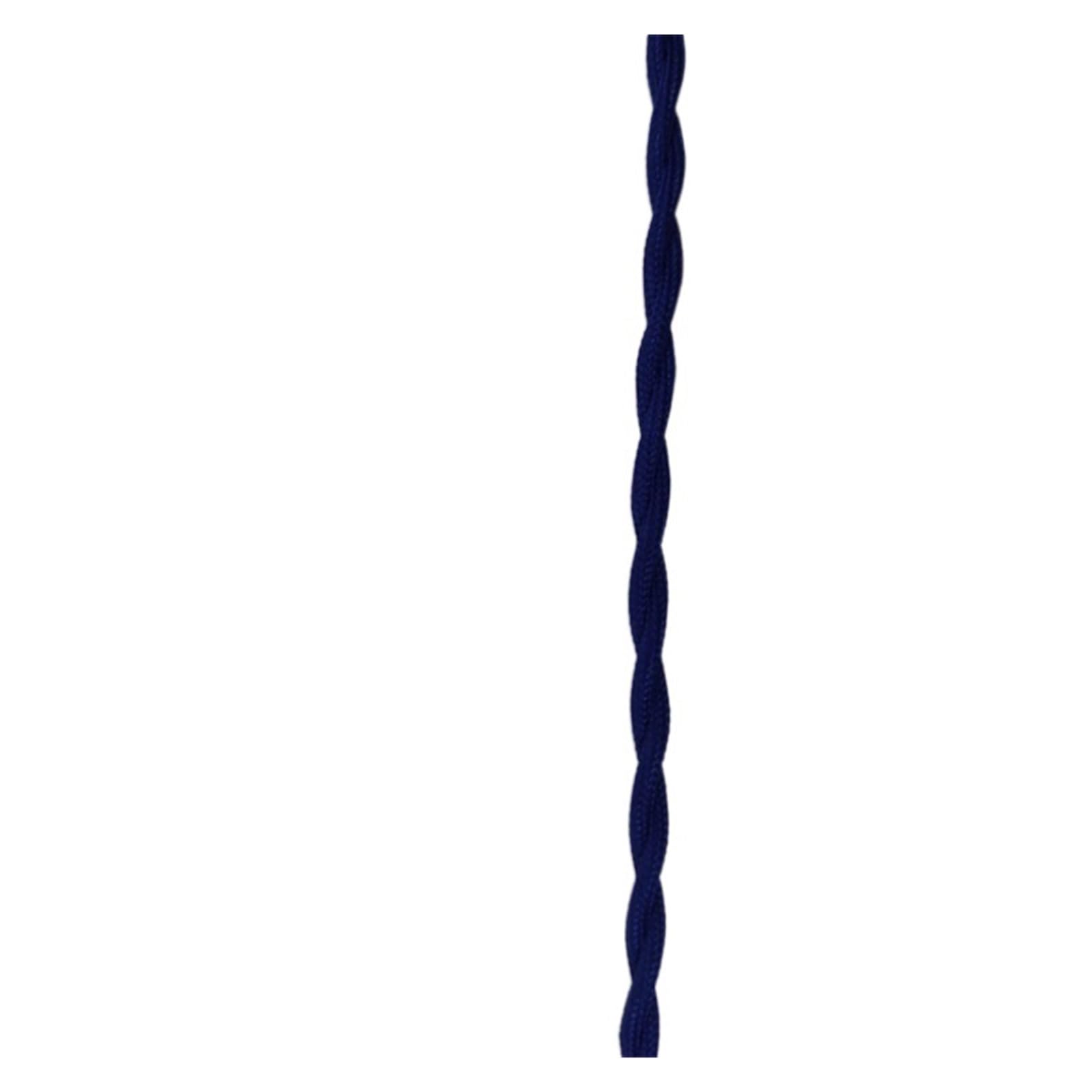 alambre eléctrico flexible, Cable textil de 2 núcleos y 0,75 mm for iluminación eléctrica, estilo vintage, for lámpara colgante. tela trenzada retro | Dark Blue,10meter 2 Core