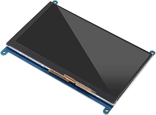 Pwshymi Screen for Raspberry, Free Drive Touch Screen 5V Power Supply 1024x600 High Resolution High Definition Multimedia Interface Source Inputs for Raspberry Pi 4B