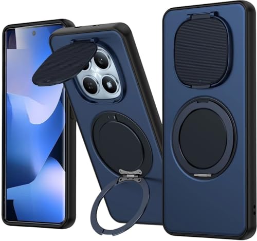 Image of Spazy Case Infinix Note Edge 5G Back Cover|Premium Magnetic Ring Stand Case with Camera Protection Slider|360 Rotating Kickstand|Slim & Strong Grip Phone Case for Infinix Note Edge 5G-Blue