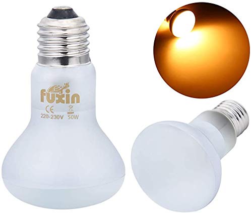 B&K PET Shop Daylight Basking Spot light, E27 60W Heat Lamp Day Night Reptile Amphibian Bird Snake Heat Lamp Infrared Emitted Bulb Light 3,000 hrs (Quantity 2)