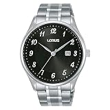 Lorus Orologio analogico al quarzo da uomo con bracciale in metallo, Nero - RH903PX9