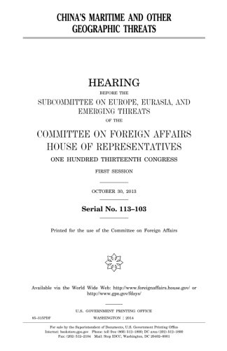 China's maritime and other geographic threats