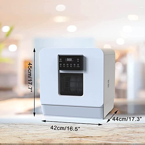 Aanrecht vaatwasser, draagbare compacte vaatwasser met 3 wasprogramma's, anti-lekkage, fruit en groenten met mand for… - Afbeelding 3