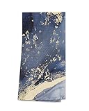 OHSUL Navy Blue Marble with Golden Veins Absorbent Kitchen Towels Dish Towels Dish Cloth,Abstract Mo