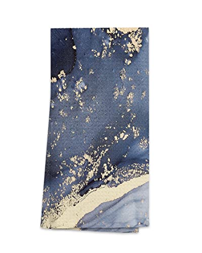 Ohsul Navy Blue Marble With Golden Veins Absorbent Kitchen Towels Dish Towels Dish Cloth,Abstract Modern Texture Hand Towels Tea Towel For Bathroom Kitchen Decor #TOP8