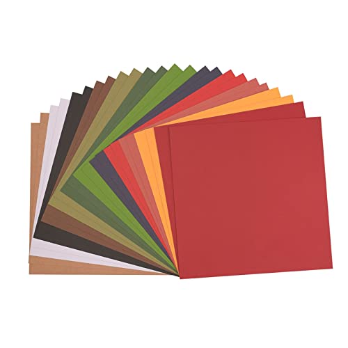 Vaessen Creative Florence Cardstock Papier Multipack Weihnachten, 24 Bögen aus 216 g/m² Strukturiertem Papier, 30,5 x 30,5 cm, Kraftpapier für Scrapbooking, Karten Basteln und Stanzen