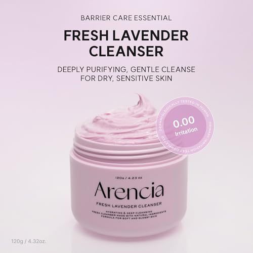 Image of ARENCIA Fresh Lavender Rice Mochi Face Cleanser, Pore Care, Daily Deep Cleansing for Clean & Refreshed Skin, 120 g (4.23 oz)
