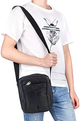 ORSHIS Crossbody Shoulder Sport Bag For Man Premium Belt Loop Casual Black Color, Size 9" x 7.5" x 3.1" can hold your iPad, books, wallet, phone, Keys etc. Lightweight And Fashionable Water Proof