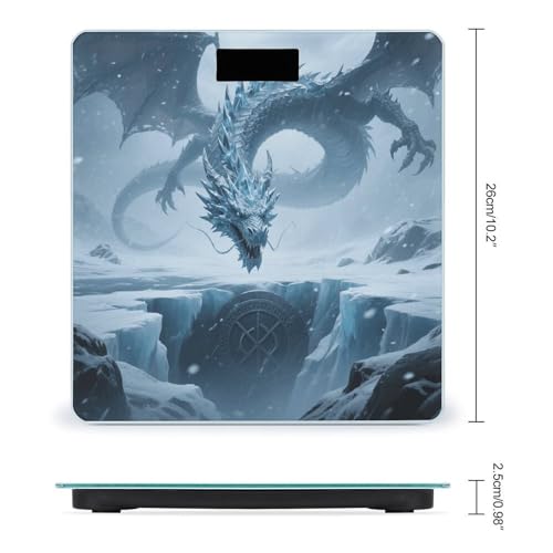 Báscula de baño digital Ice Dragon con vidrio templado miniatura 2