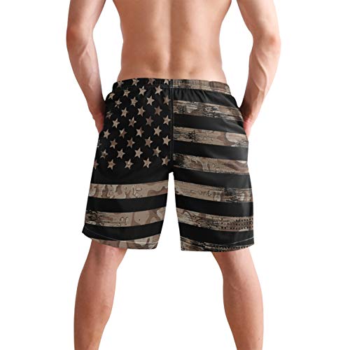 American USA Flag Men's Swim Trunks Board Shorts3