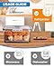Dynta Bread Box 2 Pack Bread Storage Container Airtight Recording Time Bread Box for Kitchen Countertop Plastic Bread Keeper with Lid for Homemade Bread, Toast, Loaf, Cookies