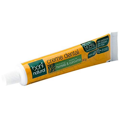 Creme Dental Boni Natural Ação Anti-inflamatória Hortelã e Cúrcuma, Boni Natural