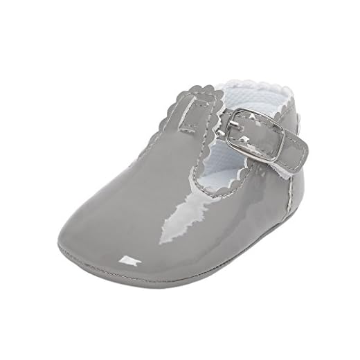 Primeros Zapatos para Caminar,Auxma La Princesa del bebé Sola Suave Calza Las Zapatillas de Deporte del niño Zapatos Ocasionales (0-7 M, Gris)