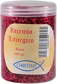 Christus - Incienso Litúrgico Rosa en Grano, Paquete de 300g para una Fragancia Duradera y 100% Natural | Purifica, refresca, relaja y revitaliza el Ambiente