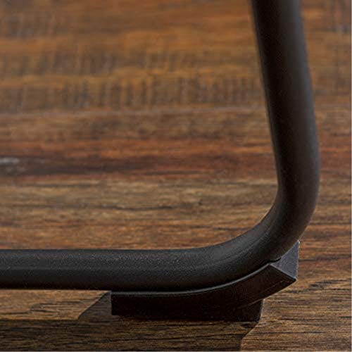 Walker Edison Douglas Urban Industrial Faux Leather Armless Lounge Kitchen Bar Chairs, Set Of 2, Whiskey Brown #TOP3