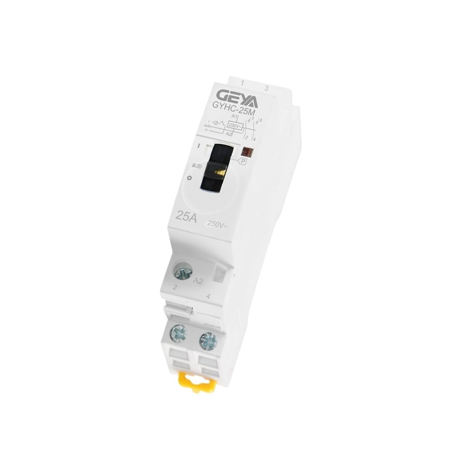 Contactor Modular tipo Manual 2P 16A 20A 25A 2NO o 2NC 220V Control Manual Contactor doméstico Tipo carril Din(2P 16A 2NO M)