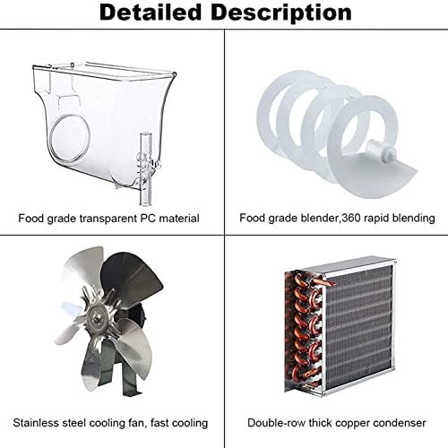 ENPAP 300 W Slushie-Maschine, 2 l x 2 Doppeltank-Smoothie-Slushy-Maschine, Mini-Slush-Getränkebereiter, schnelle Zubereitung von Slush für Zuhause und Gewerbe – Bild 7
