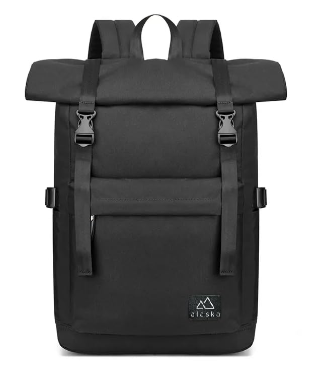 Roll-Top Backpack – Water-Resistant Travel & Casual Daypack for Men and Women, with Laptop Compartment. Ideal for Work, Hiking, and Carry-On Use. 20L Capacity, Expandable to 30L.-image-19