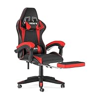 bigzzia Ergonomic Gaming Chair - Gamer Chairs with Lumbar Cushion + Headrest, Height-Adjustable Office & Computer Chair for Adults