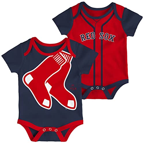 Image of Outerstuff MLB Newborn & Infants 0-24 Months 2 Piece Team Graphic Onesie Creeper Bodysuit Romper Set
