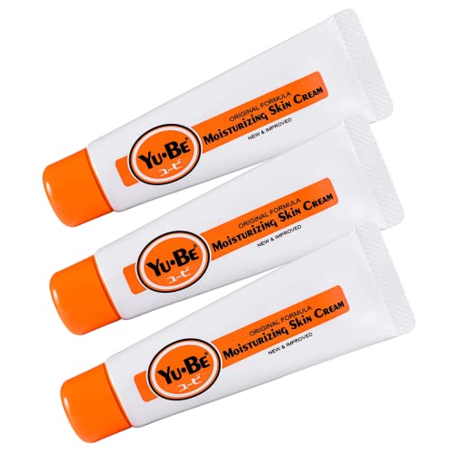 Yu-Be Moisturizing Skin Cream (1 Fl. Oz. Tube Trio): Japanese Itchy Skin Relief Cream For Night And Day Deeply Hydrating Moisturizer For Extra Dry Skin Healing Treatment Lotion For Face Body & Hydrate Cracked Skin On Hands & Feet | Vegan Paraben & Cruelty Free #TOP13