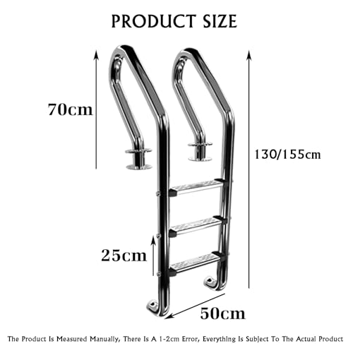 Escalera para piscina con 2 peldaños en acero inoxidable miniatura 2