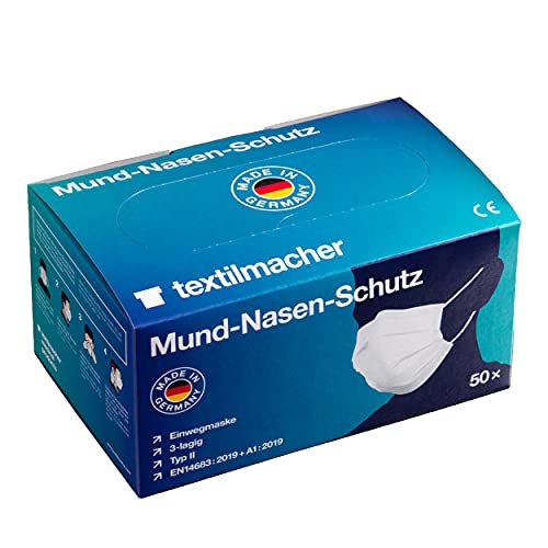 Textilmacher 50x OP Maske, Oekotex Standard, 3-lagig Mundschutz Nasenschutz medizinisch, Made in Germany, CE… – Bild 4