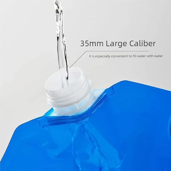 Portable Collapsible Water Bag 10L with Spigot Tap & Screw-On Cap - Foldable Outdoor Water Container for CampingHiking Emergency Storage,BPA-Free Food Grade Material Leakproof & Lightweight Design by Generic - Image 3