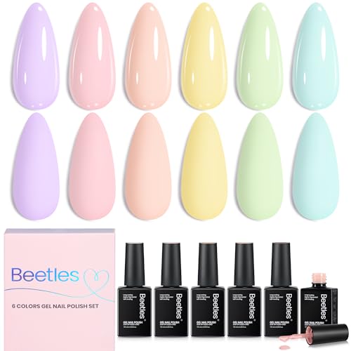 Beetles Pastel Gel Polish Set - Afternoon Desserts Collection, 6 ...
