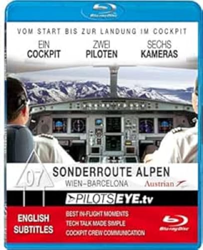 Pilotseye.Tv | Across The Alps | Vienna - Barcelona |:| Blu-Ray Disc® |:| Low Level Cockpit Flight Austrian Airbus A 321-200