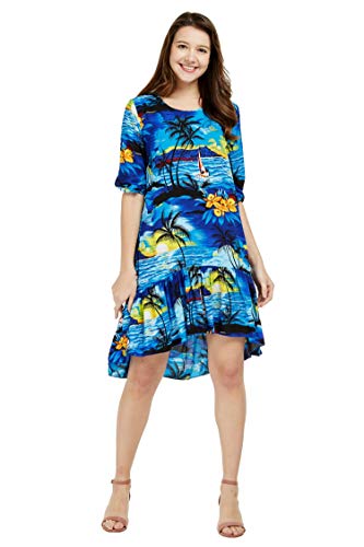 Image of Hawaii Hangover Family Matching Hawaiian Clothes, Sunset Blue