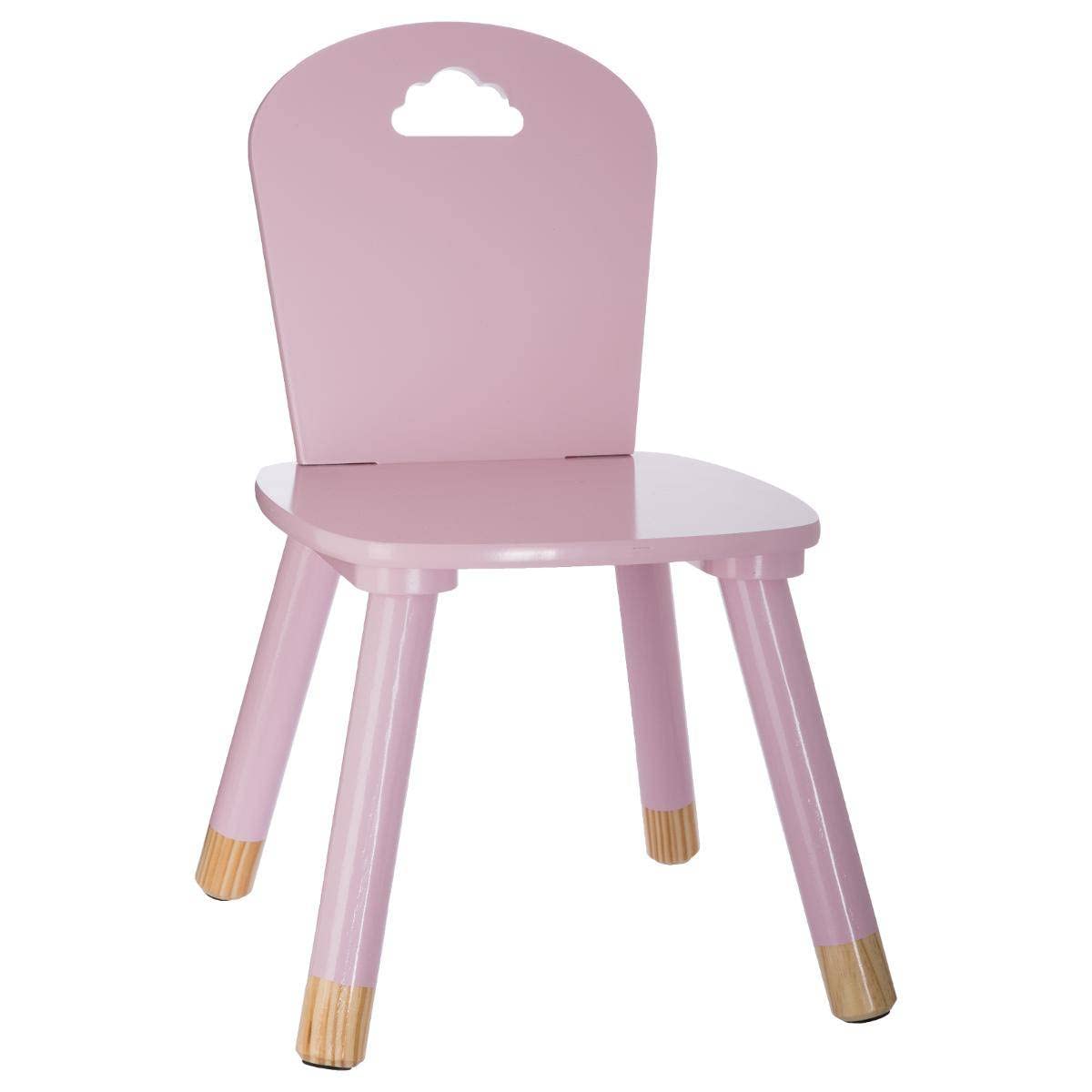 ATMOSPHERA CREATEUR D'INTERIEUR Silla de Madera para niños - Decoración Nube - Color Rosa