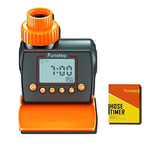 Punstep Automatic Watering Timer, 2020 New ME30 Plus, Single Outlet and Flexible Programming, Easy Hose Connection with Simple to Use Digital System