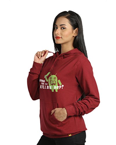 Image of Campus Sutra Women's Cotton Hooded Neck Sweatshirt