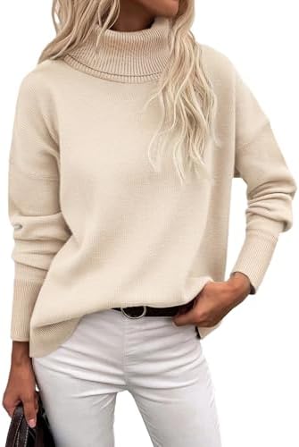 Zeagoo Women's Turtleneck Sweater 2025 Fall Winter Chunky Knitted...