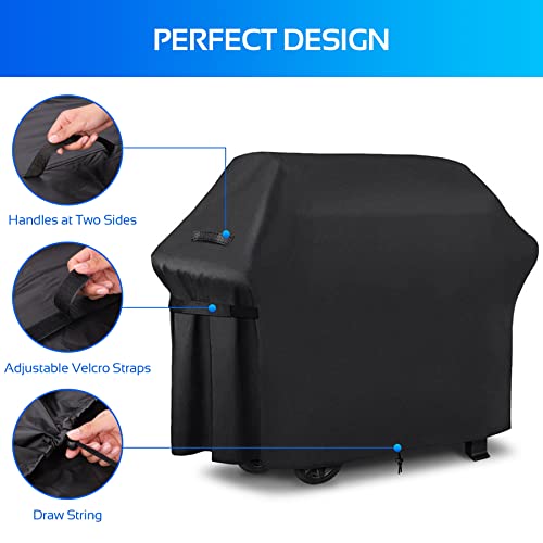 DOBIGER Grillabdeckung Wetterfest Oxford, Grillabdeckung Universal, Grill Abdeckung LKW Plane, Grill Abdeckung Reißfest, UV (147x61x117 cm) – Bild 4