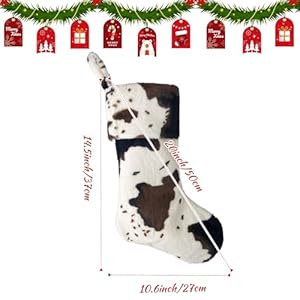   2-Pack-Plush-Christmas-Stockings-Cow-Print-Large-20-Faux-Fur-Farmhouse-Christmas-Hanging-Stockings-for-Xmas-Holiday-Fireplace-Decorations