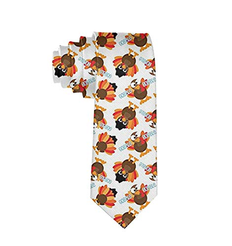 Tie Funny Neckties Colorful Thanksgiving Funny Turkey Fashion Wide Novelty Neck Ties For Men teen