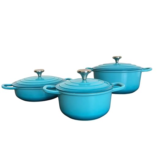 Conjunto de Panelas de Ferro Fundido Esmaltadas
