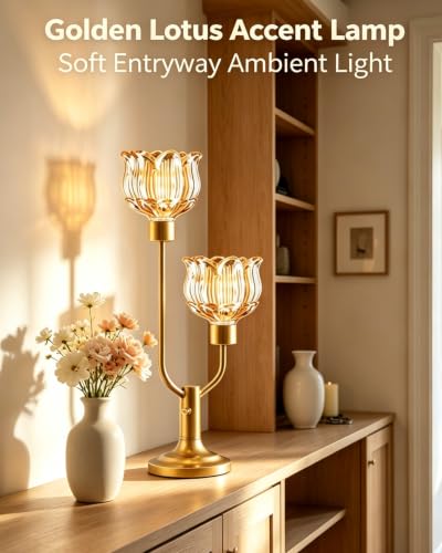 Image of Lightdot Mid Century Modern Table Lamps Set of 2 Dimmable Amber Glass Lamp