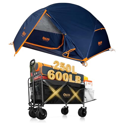 Carpa para camping para 2 personas con carriola plegable miniatura 1
