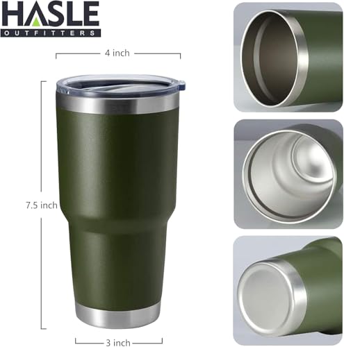 Image of HASLE OUTFITTERS 30oz Stainless Steel Tumbler, Double Wall Vacuum Insulated Travel Mug Tumbler, Durable Insulated Coffee Mug, Gift Box Set (Amey Green, 12)