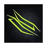 Motorcycle Front Pull Headlight Decals Reflective Fairing Stickers Compatible with Ninja 400 H2 H2SX (Color : Fluorescent Yellow, Size : 5)