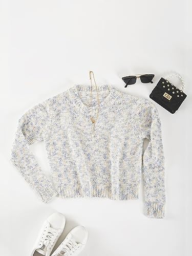 Image of Scacto Women's Casual Long Sleeve Pullover Sweaters Crew Neck Ribbed Knit Fall Winter Sweater Multi S