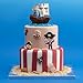 dekora, Pirate Ship Cake Topper, Plastic Non-Edible Cake Decoration, Reusable, Keepsake, Perfect for Pirate Party & Kids Birthday, 11x11 CM