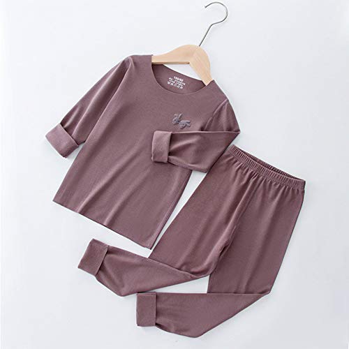 Soft Cotton 𝐏a𝐣amas for Toddler Boys Girls Kids Long Sleeve 𝐒lee𝐩wear with Leggings Long Johns Thermal Underwear Set2