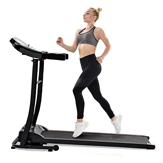 Merax Faltbares Laufband für zuhause, Elektro-Laufband Klappbar, 1,5Ps, 12 Km/h, 12 Laufprogramme, USB, AUX and Bluetooth connectivity and LED Display, MS282991AAB