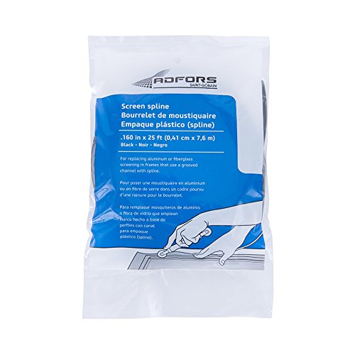 Saint-Gobain ADFORS 0.160-IN X 25-FT BLACK SPLINE